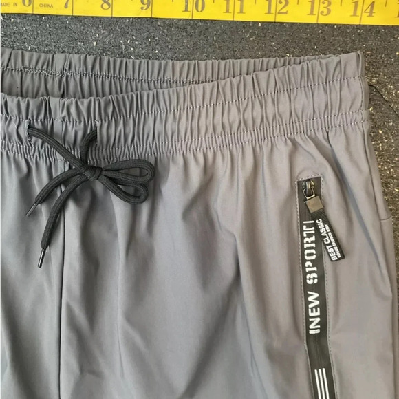 MENS 2 POCKET SWEATPANTS GYM SPORTS WORKOUT SWEAT PANTS S-M DARK GRAY GREAT COND - Picture 6 of 12